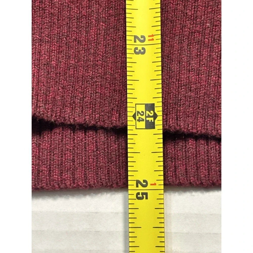 Abercrombie‎ & Fitch Cashmere Blend V Neck Sweater Mens S Burgundy Moose